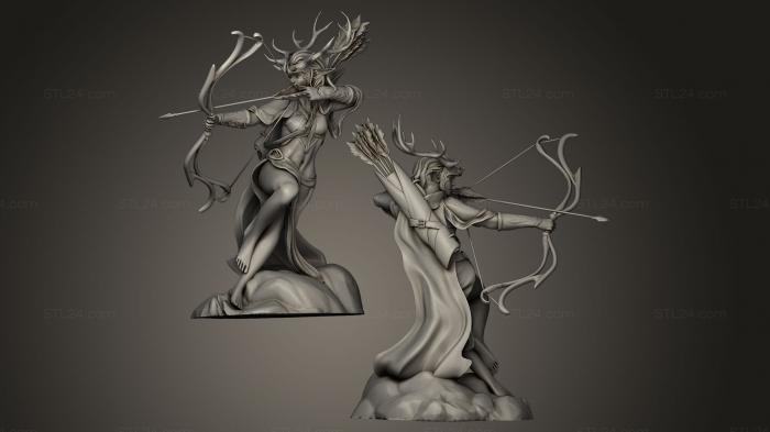 Figurines heroes, monsters and demons (elf, STKM_0024) 3D models for cnc